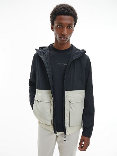 Calvin Klein Ruhák HU143827 | Calvin Klein Two-Tone Hooded Férfi Széldzseki Szürke